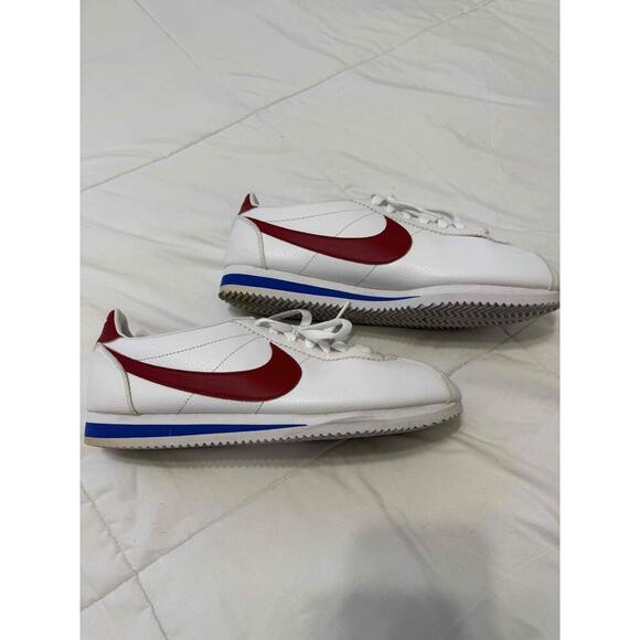 Nike Cortez '72 White Red Swoosh Blue Stripe Lace-Up Sneakers US 11 - Picture 3 of 9